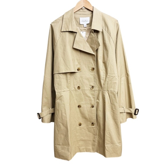 NWT Anthropologie Mare Mare Trench Coat Dress Beige Neutral - Picture 2 of 8